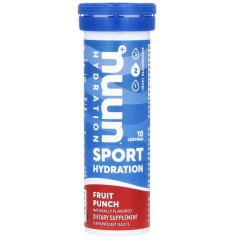 Nuun, Sport Hydration, напиток с шипучим электролитом, фруктовый пунш, 10 таблеток